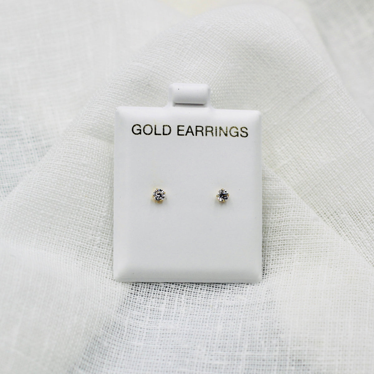 Classic round zirconia stud S