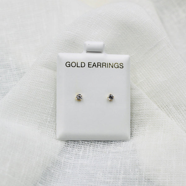 Classic round zirconia stud S